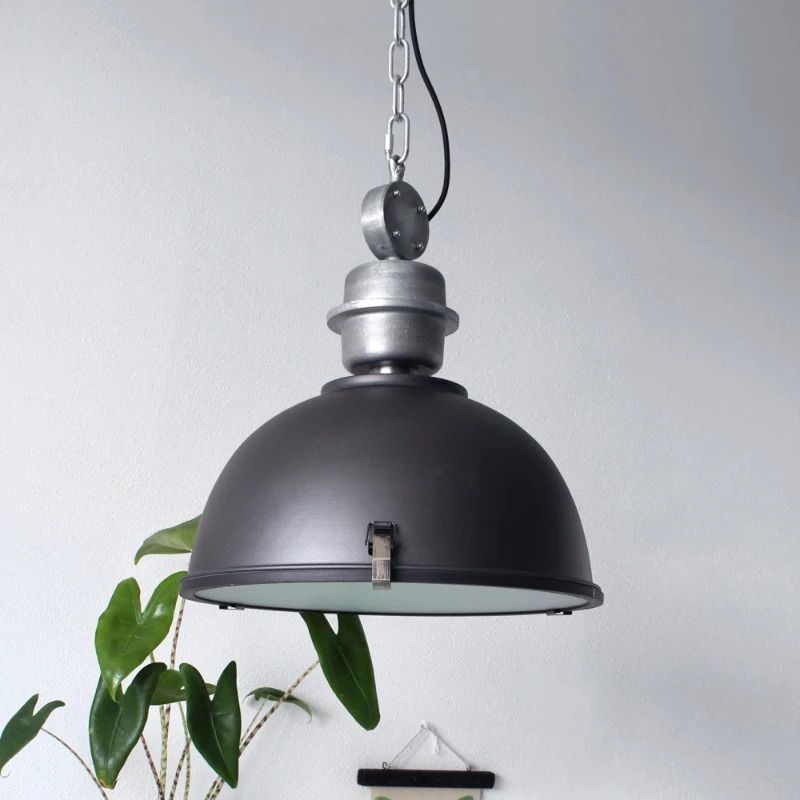 Steinhauer Bikkel LED Hanglamp | 1x E27 40W | Dimbaar | Wit/Zwart