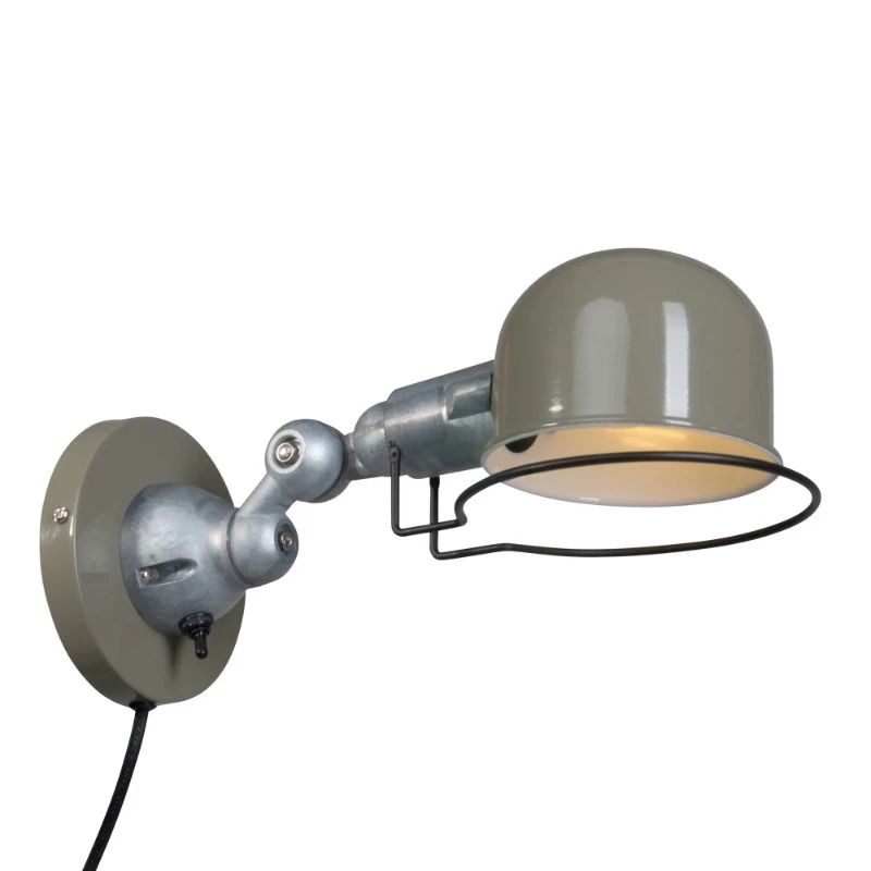 Mexlite Davin LED Wandlamp | 1x E14 40W | Dimbaar | Aluminium/Groen