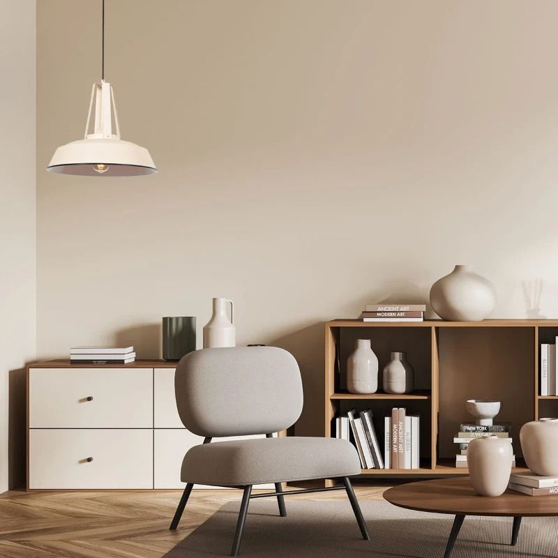 Mexlite Eden LED Hanglamp | 1x E27 40W | Dimbaar | Creme