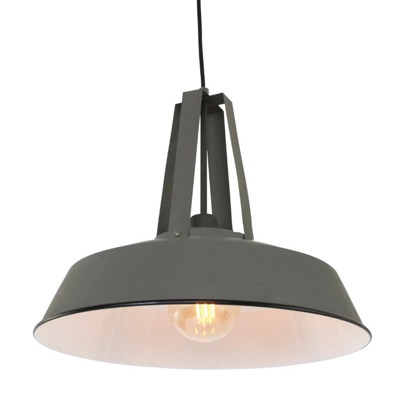 Mexlite Eden LED Hanglamp | 1x E27 40W | Dimbaar | Grijs/Wit