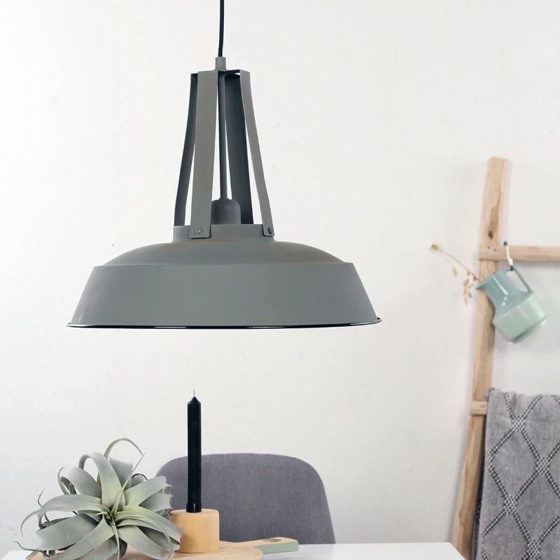 Mexlite Eden LED Hanglamp | 1x E27 40W | Dimbaar | Grijs/Wit