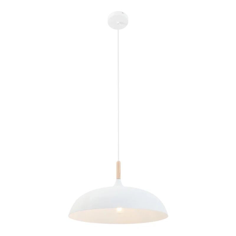 Mexlite Bjorr LED Hanglamp | 1x E27 40W | Dimbaar | Hout/Wit