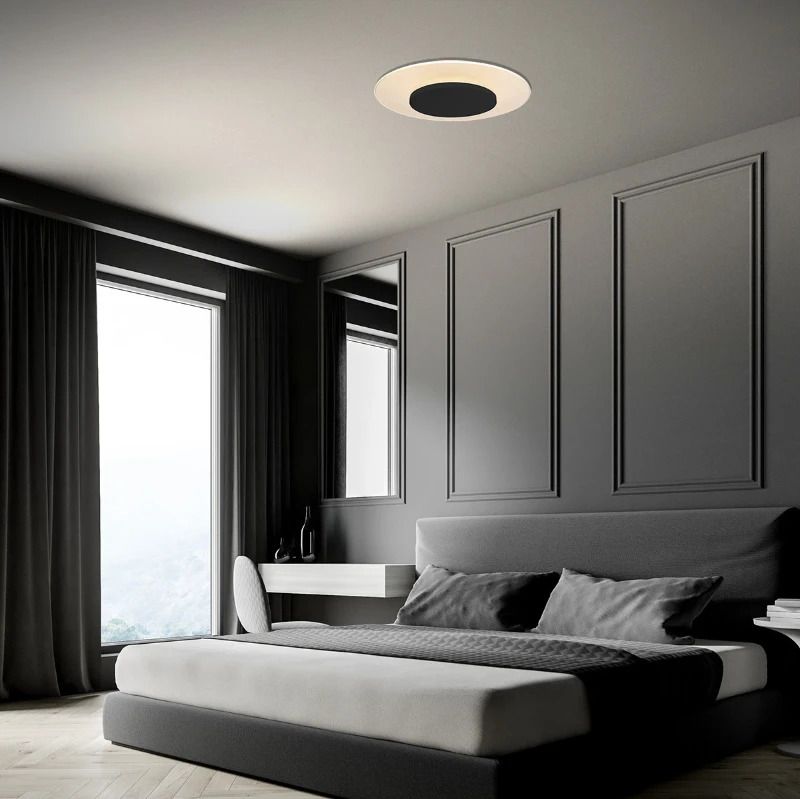 Steinhauer Lido LED Plafondlamp | 24W 2700K 2200lm 827 | Dimbaar | Wit/Zwart
