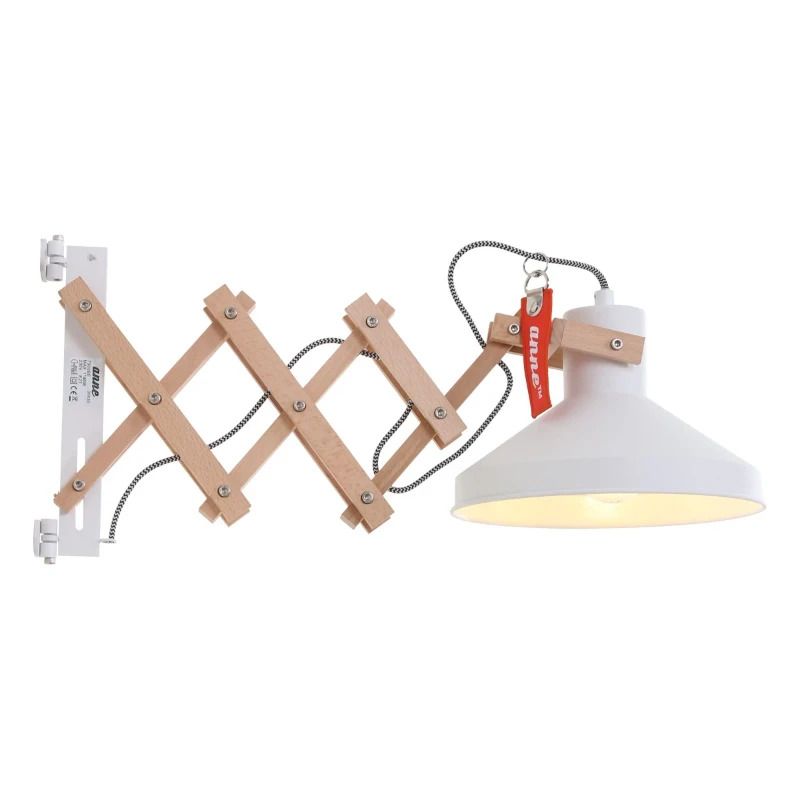 Anne Light Woody LED Schaarlamp | 1x E27 40W | Dimbaar | Hout/Wit