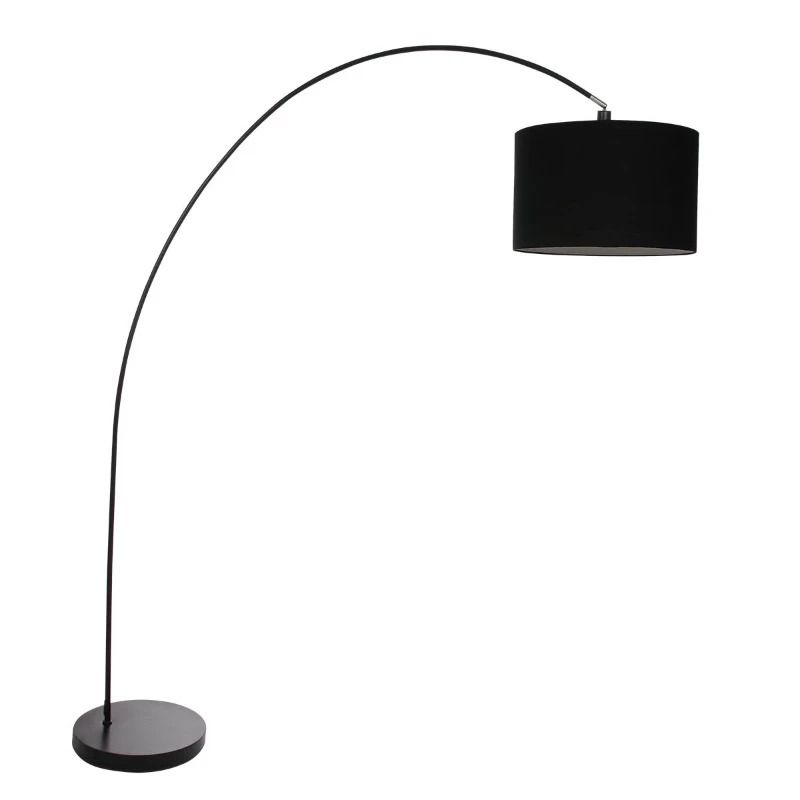 Mexlite Solva LED Staande Booglamp | 1x E27 40W | Dimbaar | Zwart