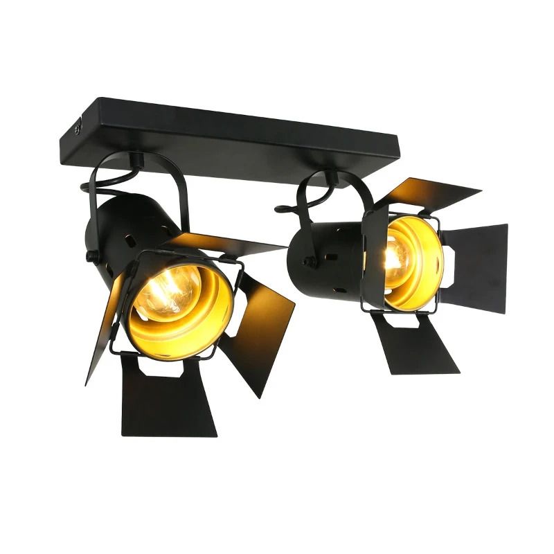 Mexlite Carree LED Plafondspot | 2x E27 40W | Dimbaar | Zwart