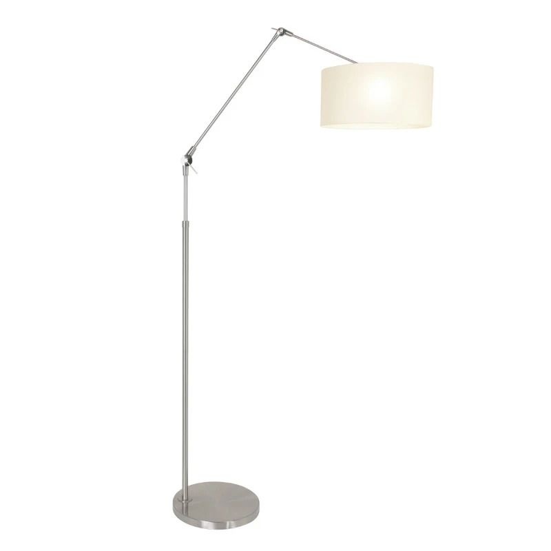 Steinhauer Prestige Chic LED Vloerlamp | 1x E27 40W | Dimbaar | Staal/Wit
