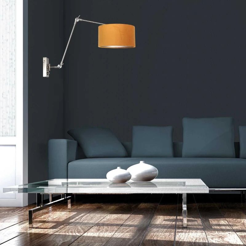 Steinhauer Prestige Chic LED Wandlamp | 1x E27 40W | Dimbaar | Goud/Staal/Zilver