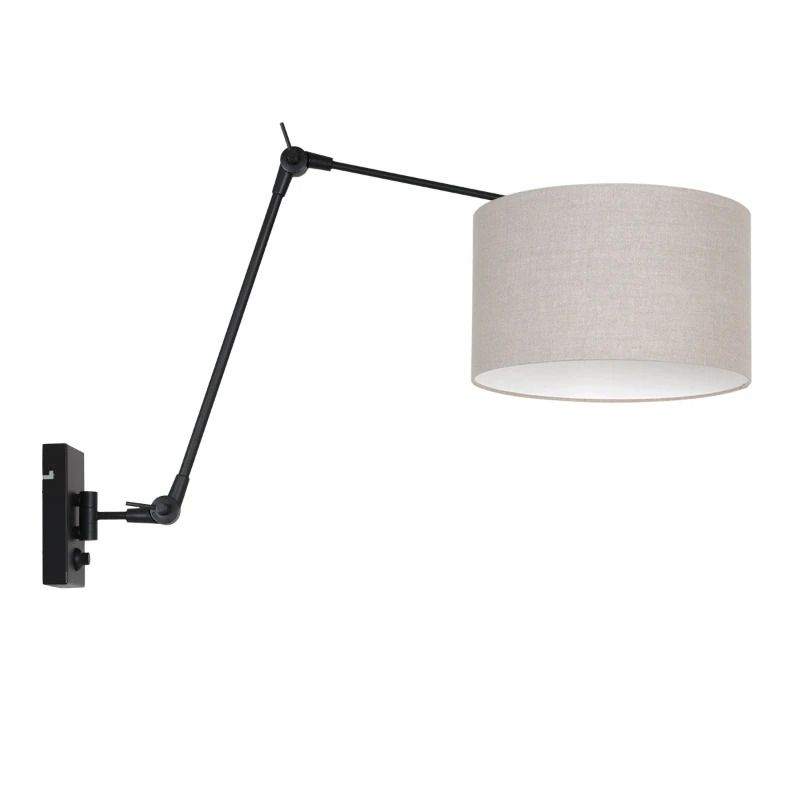 Steinhauer Prestige Chic LED Wandlamp | 1x E27 40W | Dimbaar | Grijs/Zwart