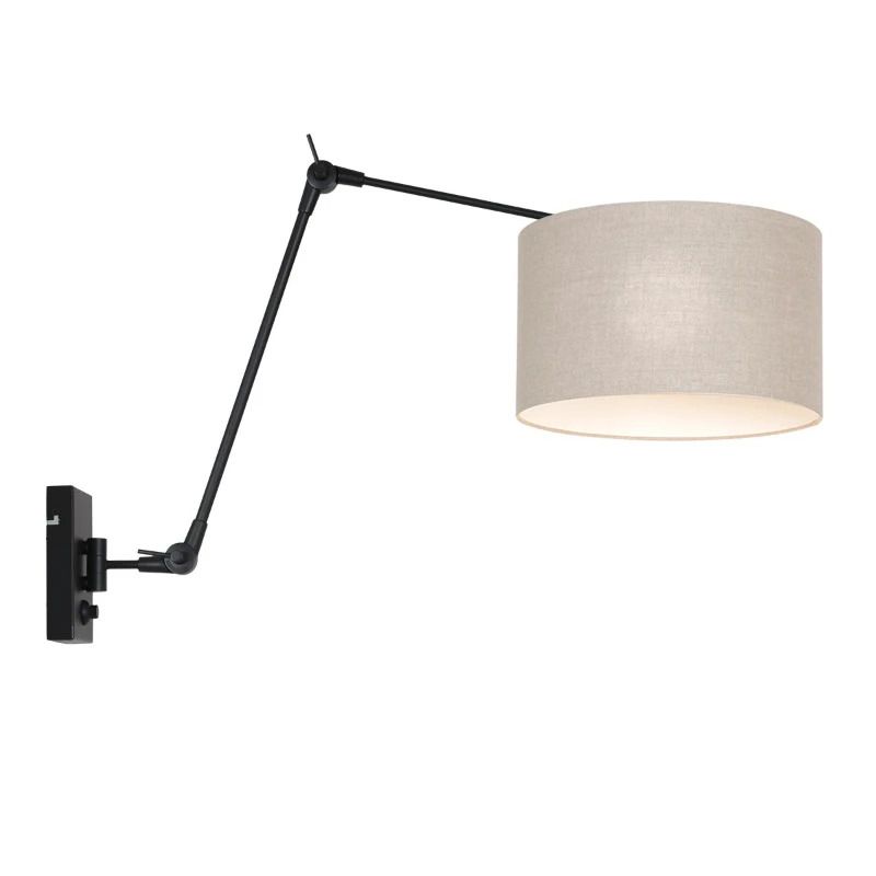 Steinhauer Prestige Chic LED Wandlamp | 1x E27 40W | Dimbaar | Grijs/Zwart