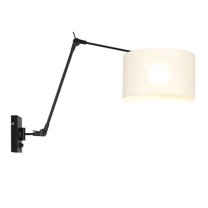 Steinhauer Prestige Chic LED Wandlamp | 1x E27 40W | Dimbaar | Wit/Zwart