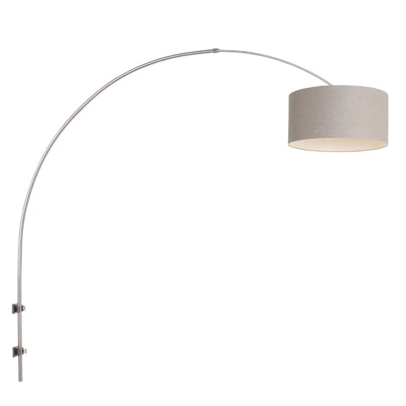 Steinhauer Sparkled Light LED Wandlamp | 1x E27 40W | Dimbaar | Creme/Staal