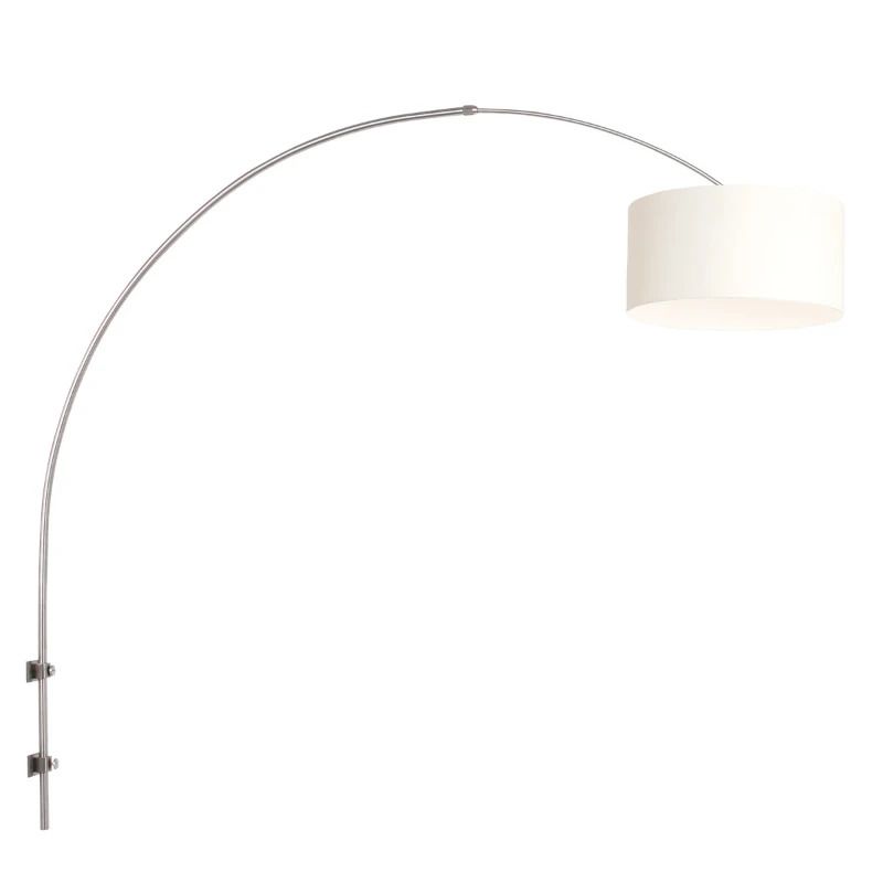 Steinhauer Sparkled Light LED Wandlamp | 1x E27 40W | Dimbaar | Staal/Wit