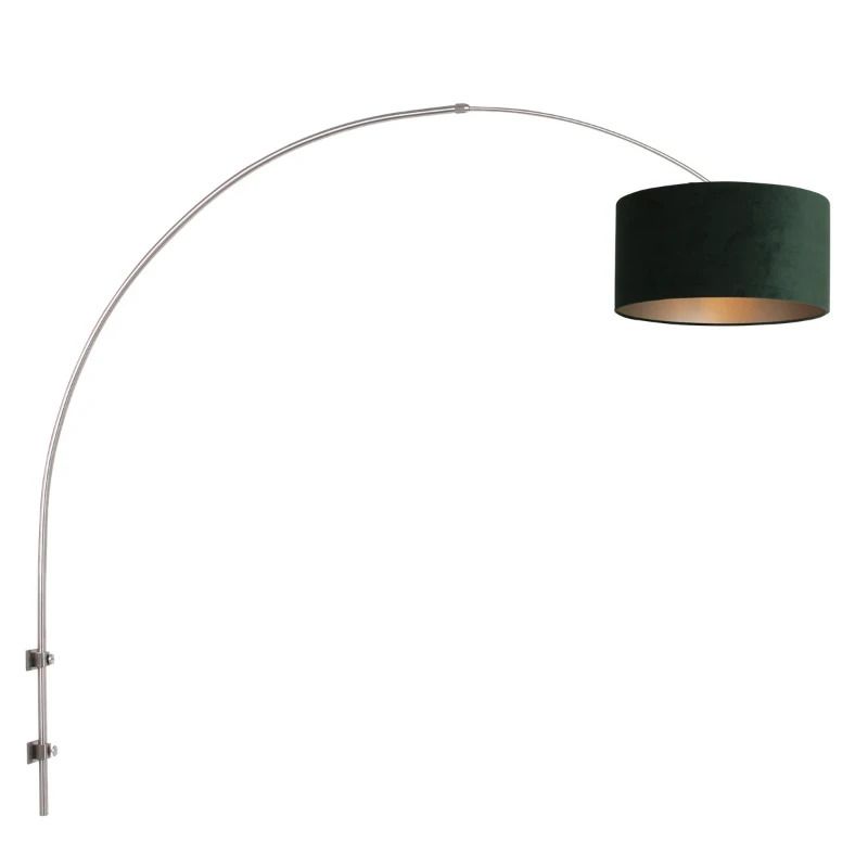 Steinhauer Sparkled Light LED Wandlamp | 1x E27 40W | Dimbaar | Groen/Staal