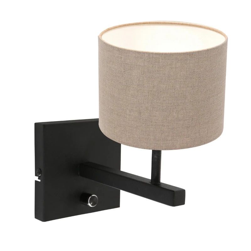 Steinhauer Stang LED Wandlamp | 1x E27 40W | Dimbaar | Grijs/Zwart