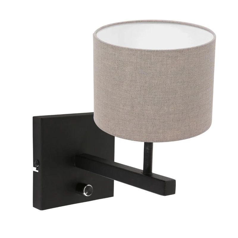 Steinhauer Stang LED Wandlamp | 1x E27 40W | Dimbaar | Grijs/Zwart