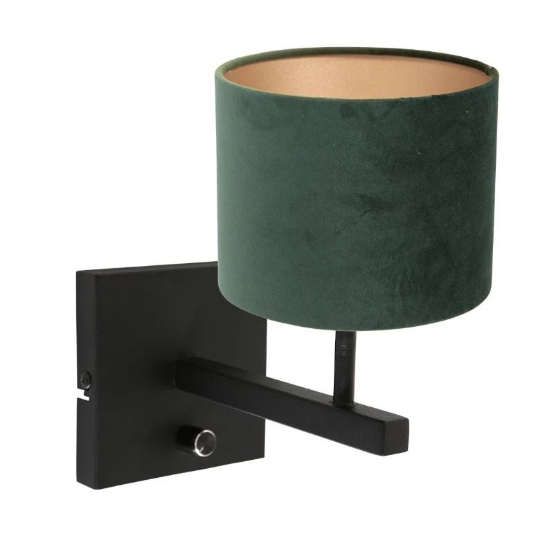 Steinhauer Stang LED Wandlamp | 1x E27 40W | Dimbaar | Groen/Zwart