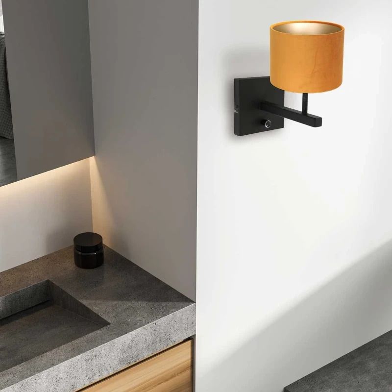 Steinhauer Stang LED Wandlamp | 1x E27 40W | Dimbaar | Goud/Zwart