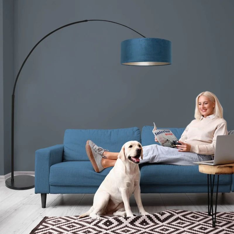 Steinhauer Sparkled Light LED Vloerlamp | 1x E27 40W | Dimbaar | Blauw/Zwart