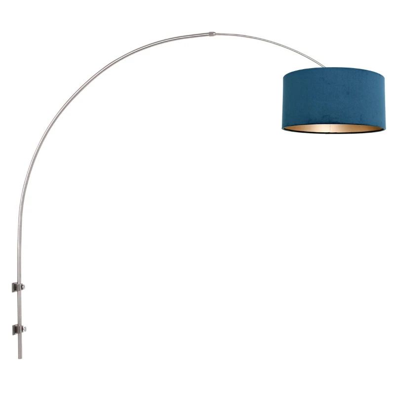 Steinhauer Gramineus LED Wandlamp | 1x E27 40W | Dimbaar | Blauw/Staal