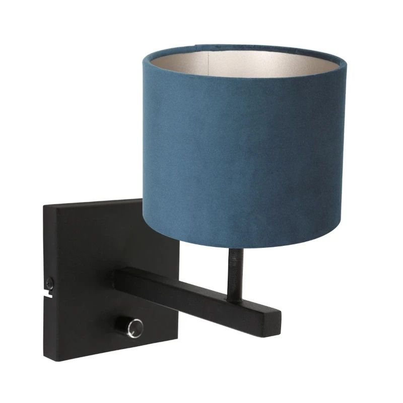 Steinhauer Stang LED Wandlamp | 1x E27 40W | Dimbaar | Blauw/Zwart