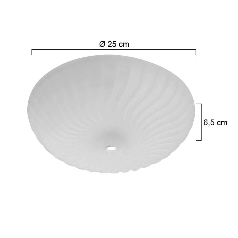 Steinhauer Onderdeel | Ribbel Glas 25Cm Mat Wit Voor 2779Br
