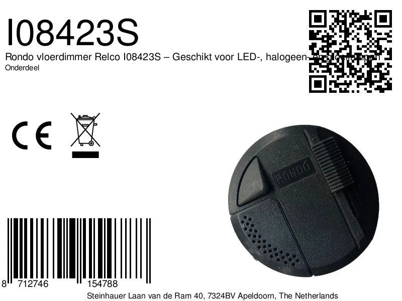 Steinhauer Onderdeel | Rondo Vloerdimmer Relco – Geschikt Voor Led-, Halogeen- En Gloeilampen