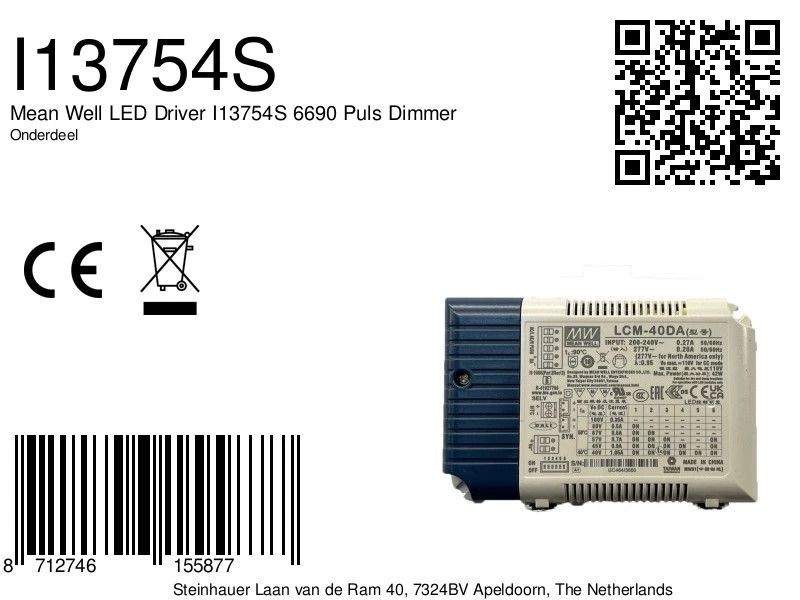 Steinhauer Onderdeel | Mean Well Led Driver 6690 Puls Dimmer