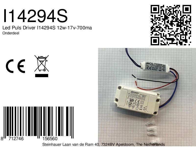 Steinhauer Onderdeel | Led Puls Driver 12W-17V-700Ma