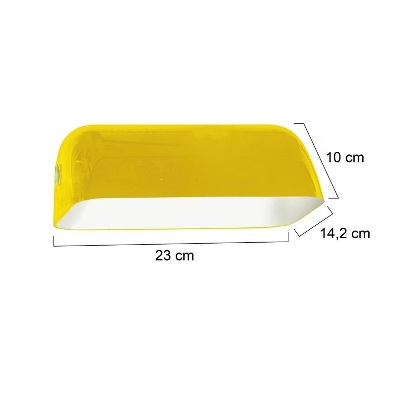 Steinhauer Onderdeel | Glas – Okergeel Glas Voor Bankierslamp 23 × 14,2 Cm