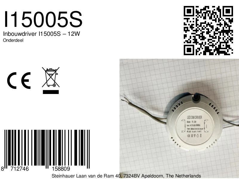 Steinhauer Onderdeel | Inbouwdriver – 12W