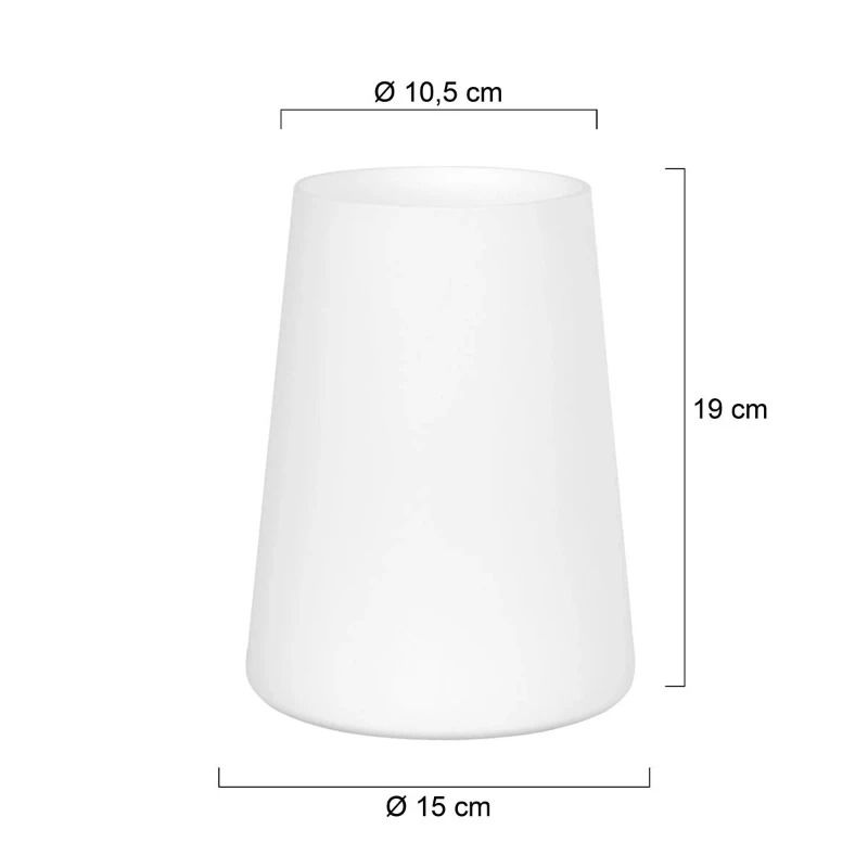 Steinhauer Onderdeel | Glas – Wit Mat Glas Ø15/10 X 19 Cm