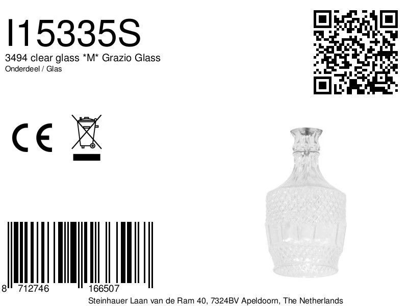 Steinhauer Onderdeel | 3494 Clear Glass *M* Grazio Glass