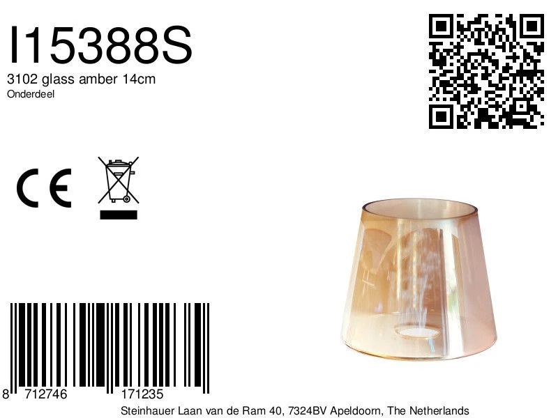 Steinhauer Onderdeel | 3102 Glass Amber 14Cm