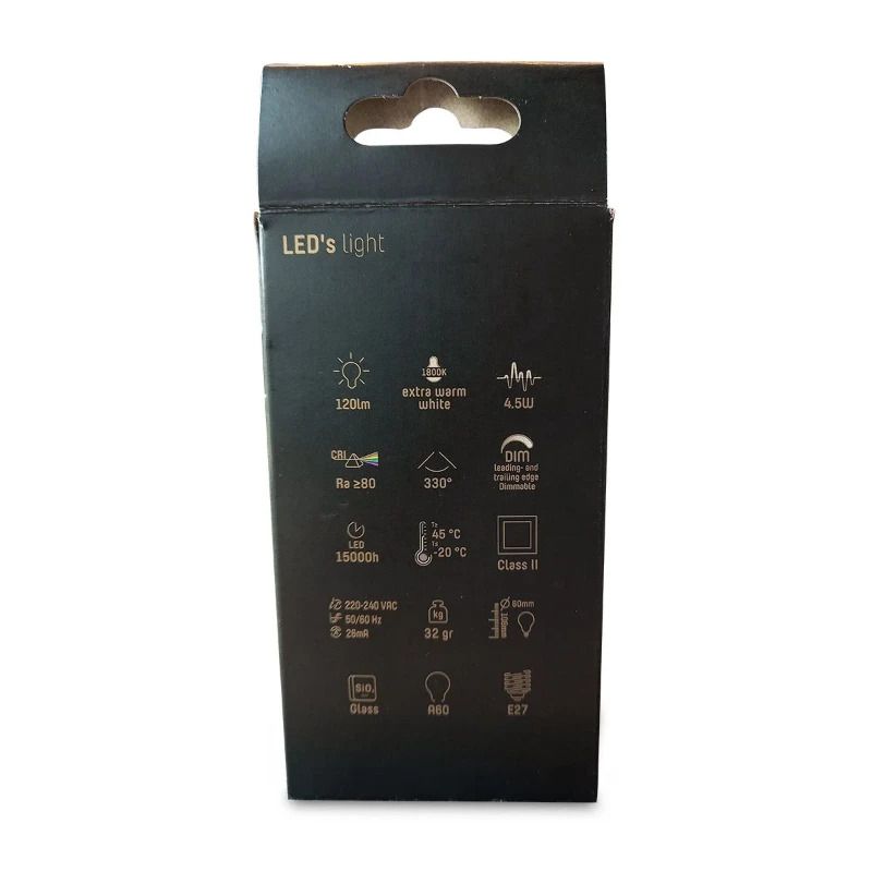 Mexlite E27 LED Lamp | 4.5W 1800K 120lm 918 | Dimbaar