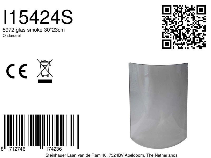 Steinhauer Onderdeel | 5972 Glas Smoke 30*23Cm