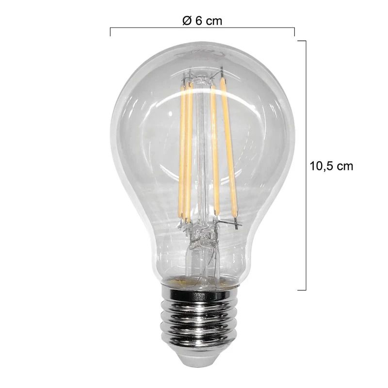 Mexlite E27 LED Lamp | 40W 2700K 806lm 927 | Dimbaar