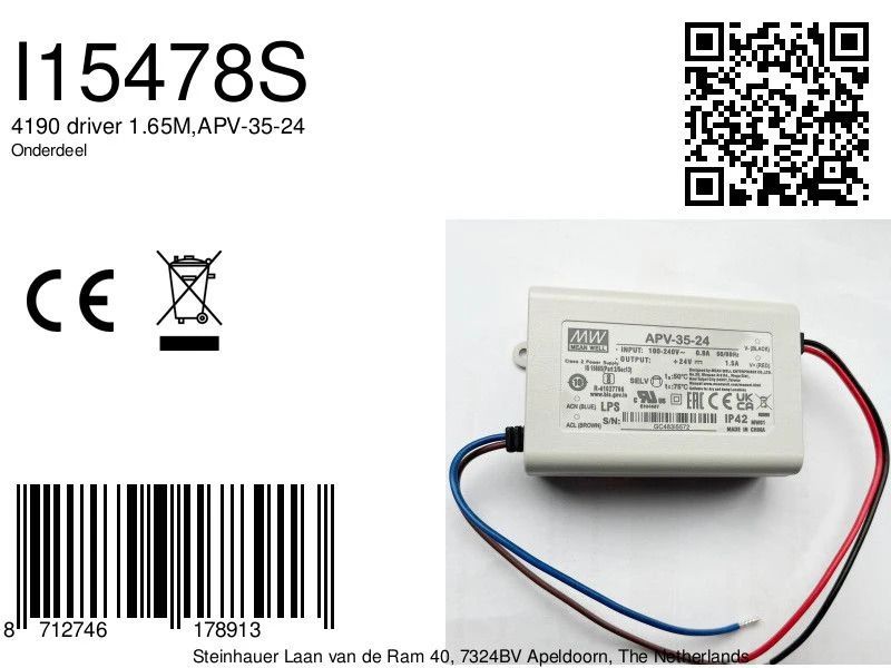 Steinhauer Onderdeel | 4190 Driver 1.65M,Apv-35-24