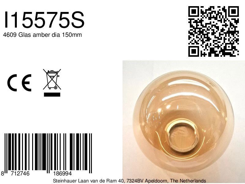 Steinhauer Onderdeel | 4609 Glas Amber Dia 150Mm