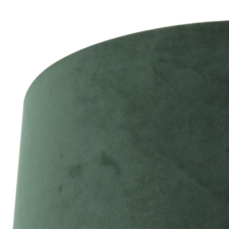 Steinhauer Lampenkap | Groen Velours Lampenkap ⌀50Cm Met E27 Support. Greenwave
