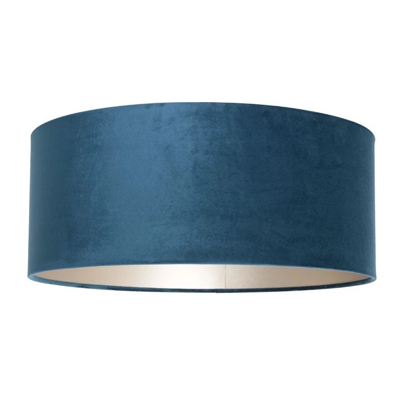 Steinhauer Lampenkap | Blauw Velours Lampenkap ⌀50Cm Met E27 Support
