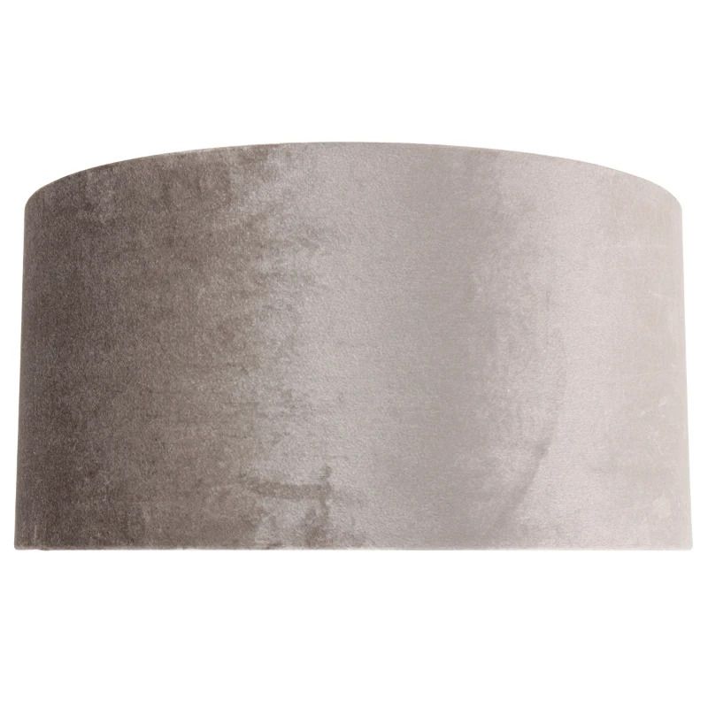 Steinhauer Lampenkap | Grijs/Taupe Velours Lampenkap ⌀40Cm Met E27 Support