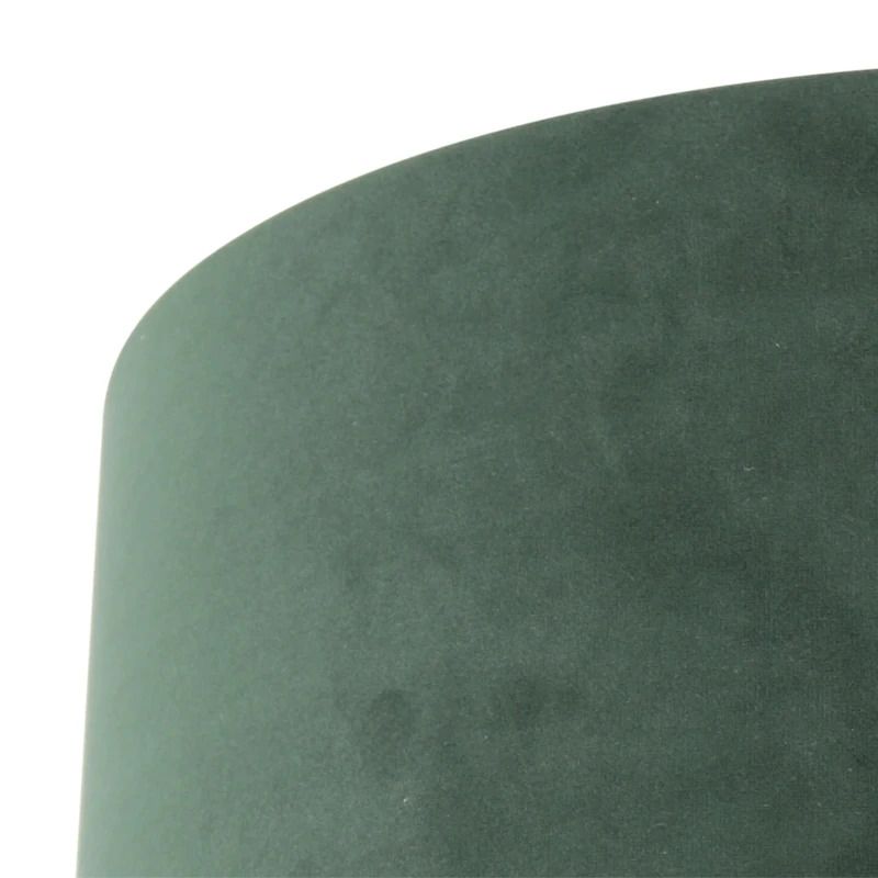 Steinhauer Lampenkap | Groen Velours Lampenkap ⌀40Cm Met E27 Support. Greenwave