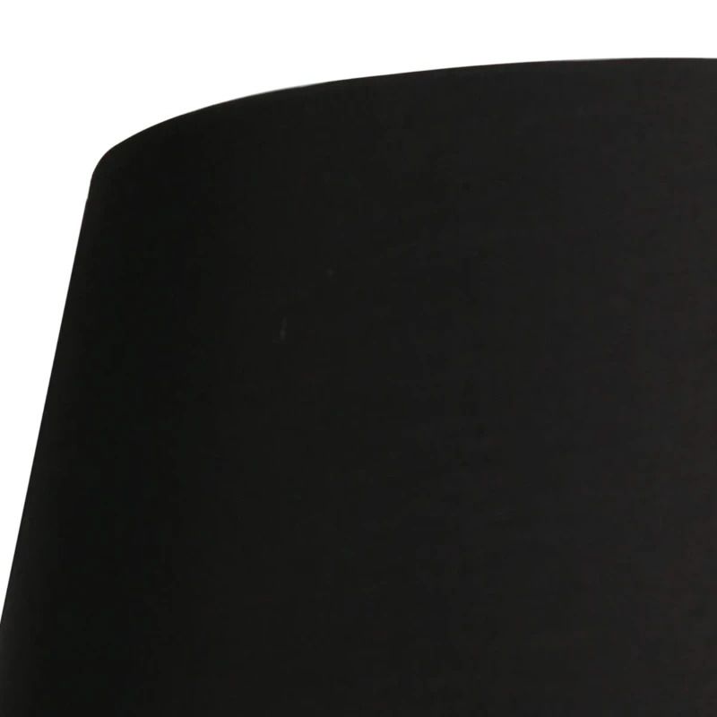 Mexlite Lampenkap | Zwart Linnen Lampenkap ⌀30Cm Met E27 Onder Support