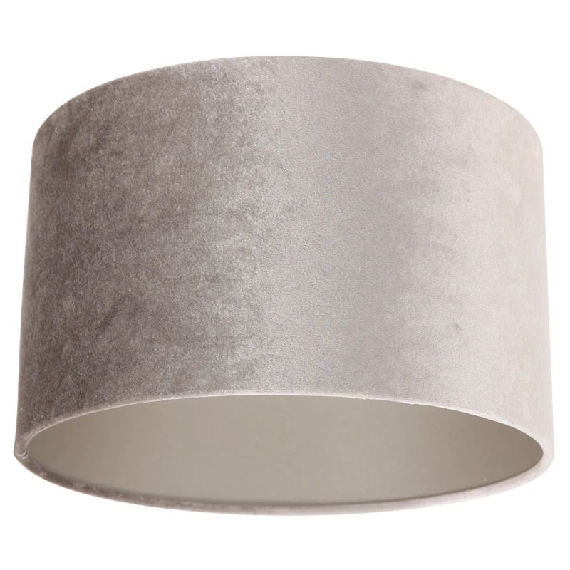 Steinhauer Lampenkap | Grijs/Taupe Velours Lampenkap ⌀30Cm Met E27 Support