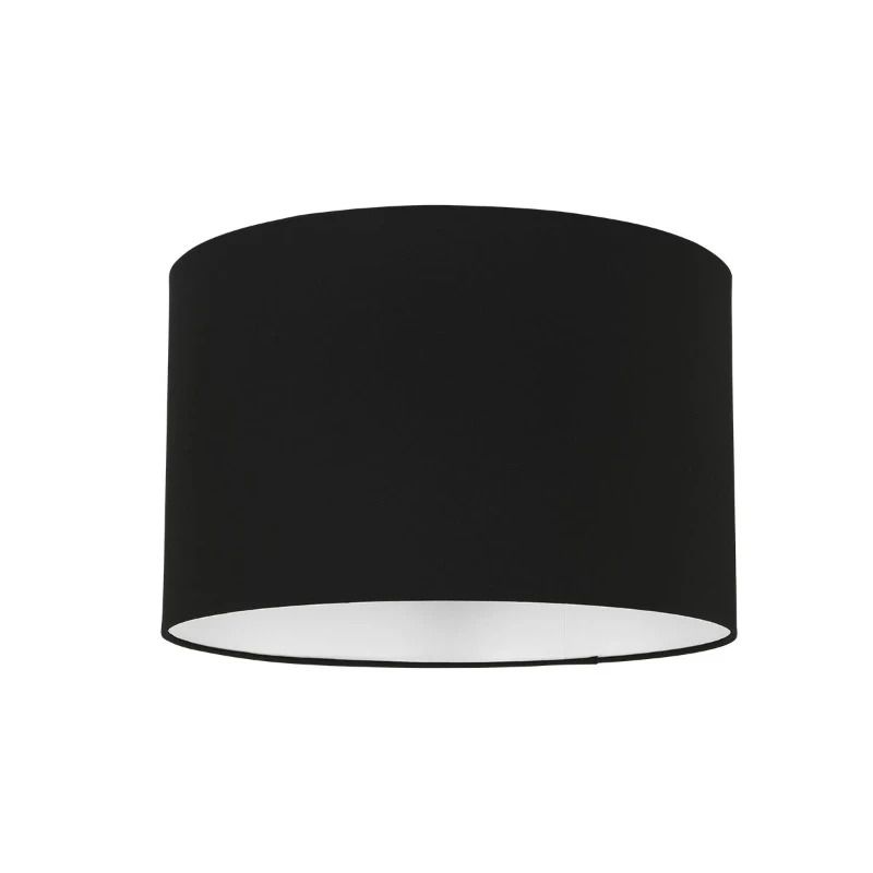 Mexlite Lampenkap | Zwart Linnen Lampenkap ⌀ 40Cm Met E27 Support