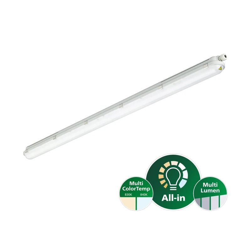 Philips LED Armatuur Waterdicht 150cm | 37.5W 3000K/4000K 830/840 |  | CoreLine