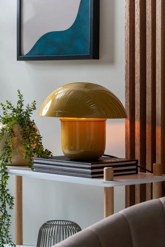 Leitmotiv Fat Mushroom LED Tafellamp | 1x E14 15W | Honey yellow
