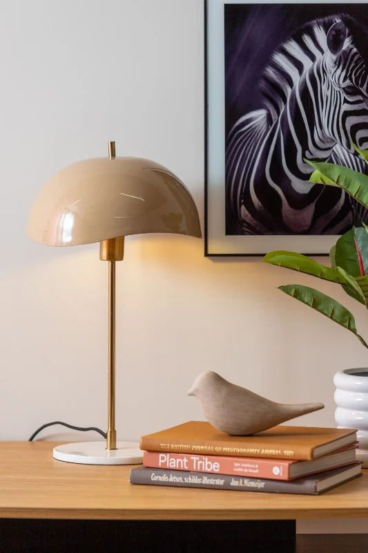 Leitmotiv Waved Dome LED Tafellamp | 1x E27 15W | Soft brown