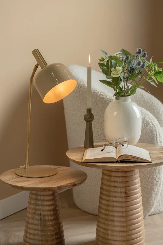 Leitmotiv Smart LED Tafellamp | 1x E14 15W | Soft brown